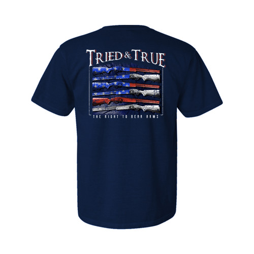 Tried and True Gun Flag Unisex Comfort Colors Shirt Sleeve T-Shirt