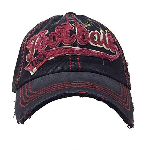 Trenz Shirt Company Football Embroidered Hat Black Trenz Shirt Company Football Embroidered Hat Black