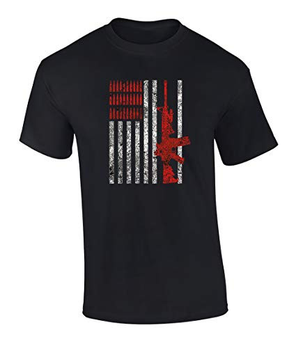 Gun Flag Adult Unisex Short Sleeve Tee Shirt Black Gun Flag Adult Unisex Short Sleeve Tee Shirt Black