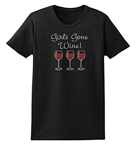 Girls Gone Wine Tee Shirt Rhinestone Embellishment Girls Gone Wine Tee Shirt Rhinestone Embellishment