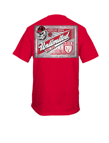 Ducks Unlimited NCAA University of Georgia Label Adult Unisex Short Sleeve T-Shirt