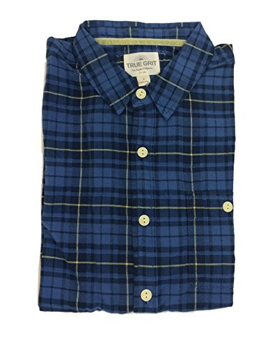 True Grit Beach Checks Short Sleeve Pocket Shirt Indigo/Blue