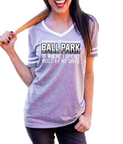 Things She Loves The Ball Park is Where I Spend Most of My Days Heather Grey Things She Loves The Ball Park is Where I Spend Most of My Days Heather Grey