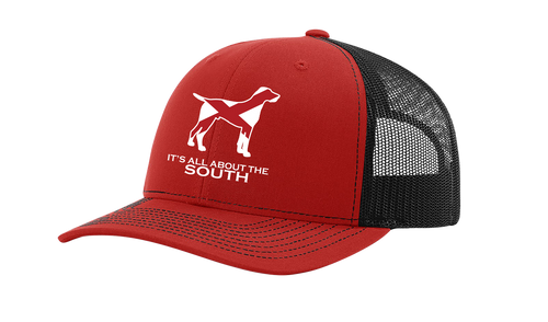 It's All About The South Alabama State Flag Filled Pointer Mesh Back Trucker Hat