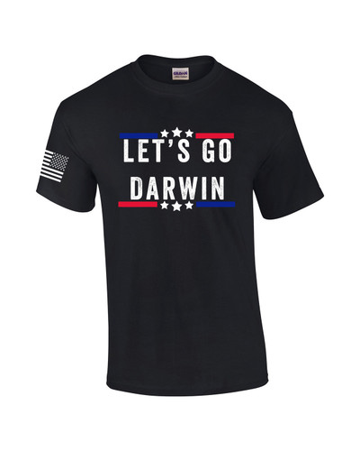 Let's Go Darwin Patriotic Funny Political Men's Short Sleeve T-shirt Graphic Tee Let's Go Darwin Patriotic Funny Political Men's Short Sleeve T-shirt Graphic Tee