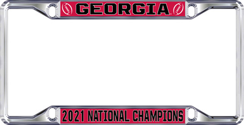 University of Georgia 2021 National Championship Georgia Bulldogs UGA Metal License Plate Frame University of Georgia 2021 National Championship Georgia Bulldogs UGA Metal License Plate Frame