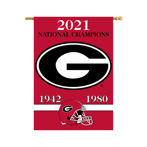 BSI Products Inc. NCAA University of Georgia 2021 National Champions 28" x 40" Two-Sided Banner