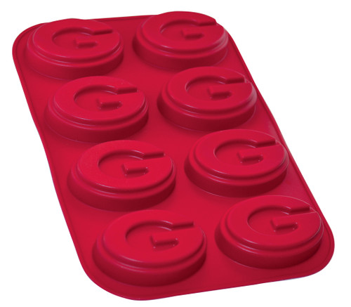 MasterPieces NCAA UGA University of Georgia G Logo Silicone Muffin Pan