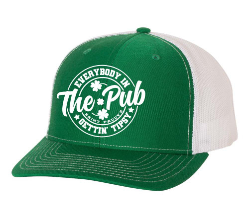 Mens St. Patrick's Day Shenanigans Squad Clover Embroidered Mesh