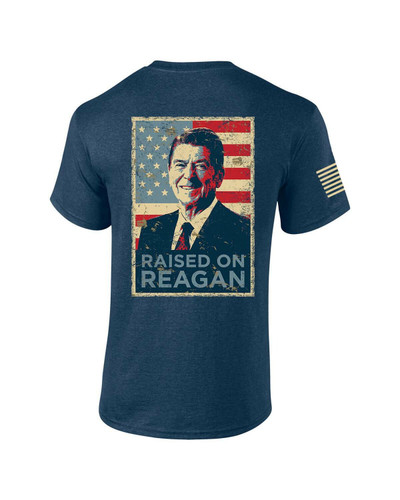 Reagan Bush Presidency Raised On Reagan Political Mens Short Sleeve T-shirt Reagan Bush Presidency Raised On Reagan Political Mens Short Sleeve T-shirt