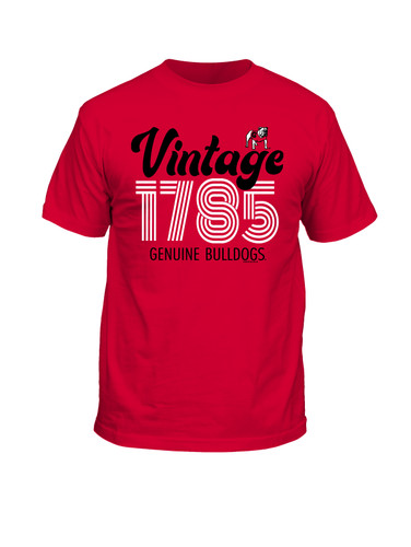 New World Graphics UGA Georgia College University Bulldogs Vintage Lines 1785 Adult Unisex Short Sleeve T-Shirt New World Graphics UGA Georgia College University Bulldogs Vintage Lines 1785 Adult Unisex Short Sleeve T-Shirt