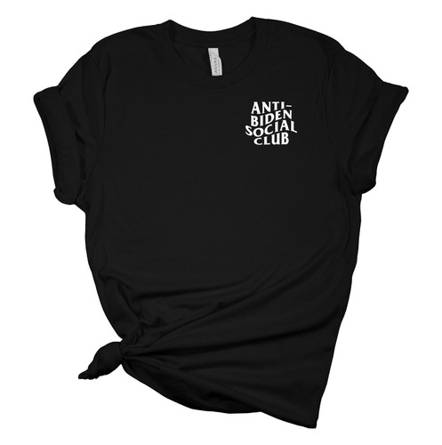 Women's Anti Biden Social Club Funny Short Sleeve T-shirt Graphic Tee Women's Anti Biden Social Club Funny Short Sleeve T-shirt Graphic Tee