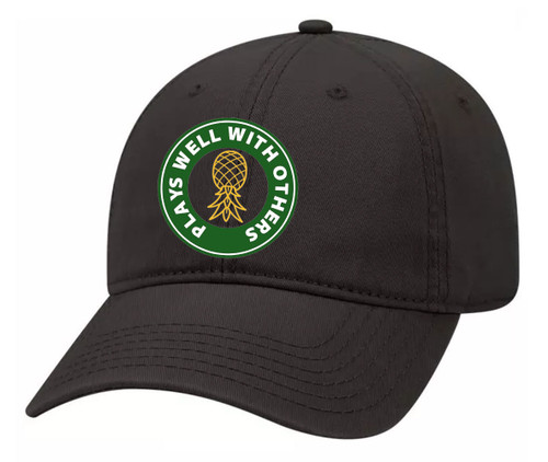 Men's Plays Well With Others Upside Down Pineapple Embroidered Unisex Twill Dad Hat Adjustable Baseball Cap