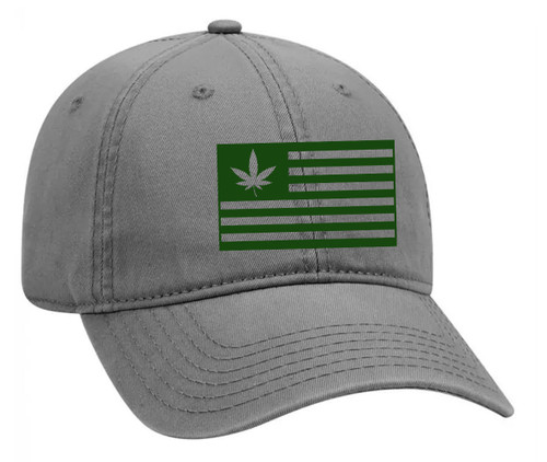 Weed American Flag Pot Marijuana Cannabis Unisex Twill Dad Hat Adjustable Baseball Cap