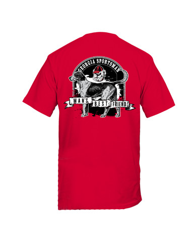 New World Graphics UGA Georgia Sportsman Man's Best Friend Adult Short Sleeve T-Shirt New World Graphics UGA Georgia Sportsman Man's Best Friend Adult Short Sleeve T-Shirt
