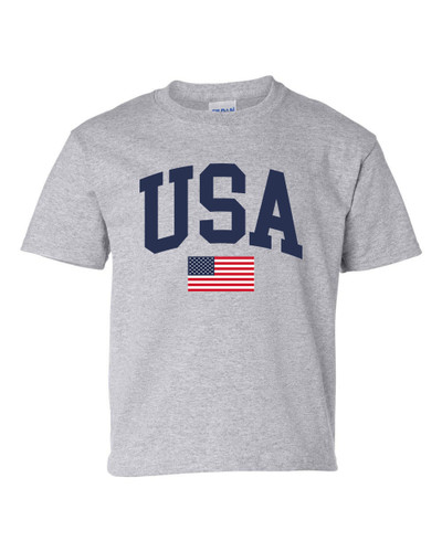 USA American Flag Patriotic 4th of July American Youth Kids Children's T-shirt Graphic Tee USA American Flag Patriotic 4th of July American Youth Kids Children's T-shirt Graphic Tee