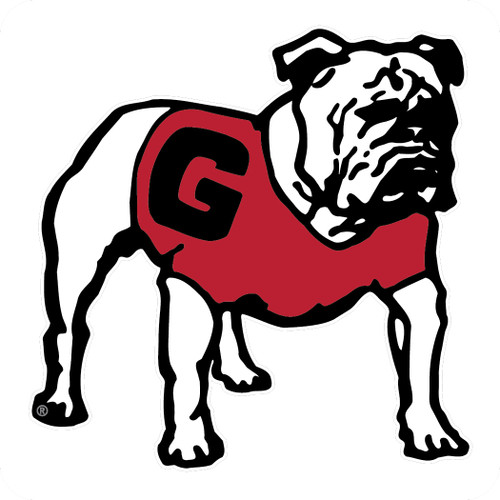 Auto-Graphs Georgia Collegiate Standing Bulldog Mascot Decal, Large Auto-Graphs Georgia Collegiate Standing Bulldog Mascot Decal, Large
