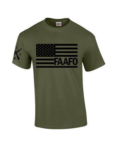 FAAFO Mess Around And Find Out American Flag Patriotic Mens Patriotic Short Sleeve T-shirt Graphic Tee