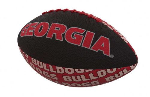 Logo Brands Univeristy of Georgia UGA Georgia Repeating Mini-Size Rubber Football