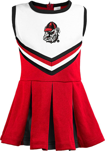 Little King Girls Georgia Collegiate UGA Bulldogs Football Toddler/Infant Cheer Jumper Cheerleader Dress Little King Girls Georgia Collegiate UGA Bulldogs Football Toddler/Infant Cheer Jumper Cheerleader Dress