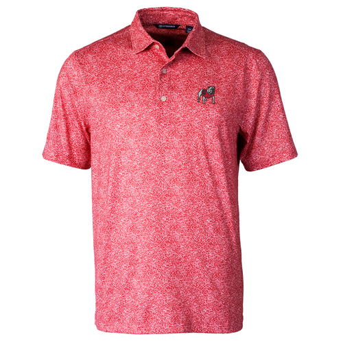 Cutter & Buck Georgia Bulldogs Pike Constellation Print Stretch Mens Polo