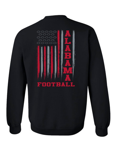 Alabama Football Team Color American Flag Mens Crewneck Pullover Sweatshirt Alabama Football Team Color American Flag Mens Crewneck Pullover Sweatshirt