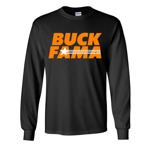 Mens Tennessee Tshirt Funny Buck Fama Team Color Orange and White TN Football Long Sleeve T-shirt Graphic Tee Mens Tennessee Tshirt Funny Buck Fama Team Color Orange and White TN Football Long Sleeve T-shirt Graphic Tee