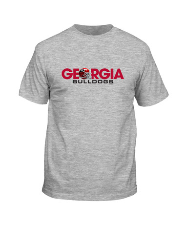 New World Graphics Collegiate Georgia UGA Bulldogs Real Helmet Short Sleeve T-shirt