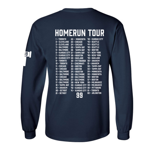 New York Baseball Judge 62nd Home Run Tour 62 Cities Homerun Mens Short  Sleeve T-shirt Graphic Tee - Trenz Shirt Company
