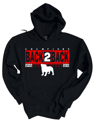 Mens Georgia Hoodie Team Color Georgia 2022 Football Back To Back Champs Standing Dawg Yardlines Championship Hooded Sweatshirt Mens Georgia Hoodie Team Color Georgia 2022 Football Back To Back Champs Standing Dawg Yardlines Championship Hooded Sweatshirt