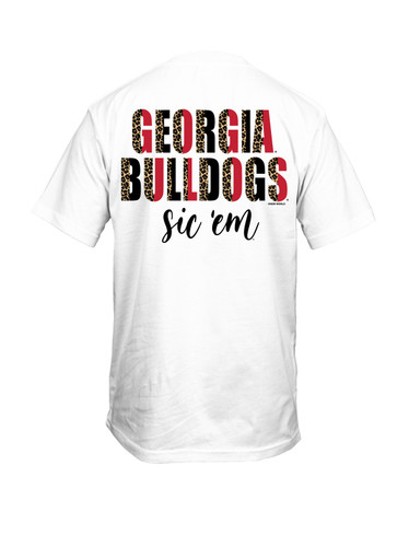 New World Graphics Womens UGA Leopard Text Short Sleeve T-shirt Graphic Tee New World Graphics Womens UGA Leopard Text Short Sleeve T-shirt Graphic Tee