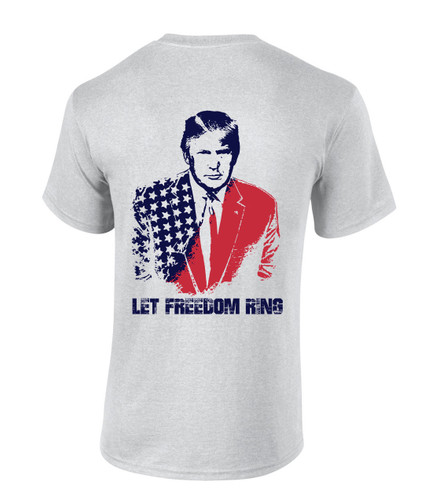 Mens Patriotic American Flag Let Freedom Ring Trump Mens Short Sleeve T-shirt Graphic Tee Mens Patriotic American Flag Let Freedom Ring Trump Mens Short Sleeve T-shirt Graphic Tee