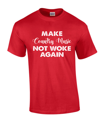 Make Country Music Not Woke Again Funny Mens Short Sleeve T-shirt Graphic Tee Make Country Music Not Woke Again Funny Mens Short Sleeve T-shirt Graphic Tee