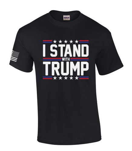 Mens I Stand With Trump 2024 Patriotic Short Sleeve T-shirt Graphic Tee Mens I Stand With Trump 2024 Patriotic Short Sleeve T-shirt Graphic Tee