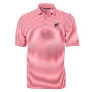 Georgia Cutter & Buck Striped Virtue Eco Pique Polo