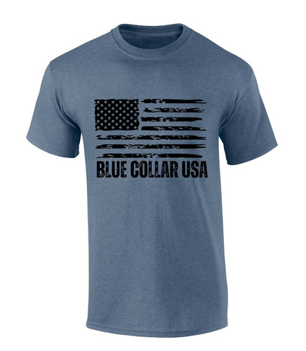 Mens Country Music Tshirt North Of Richmond Blue Collar USA Short Sleeve T-shirt Mens Country Music Tshirt North Of Richmond Blue Collar USA Short Sleeve T-shirt
