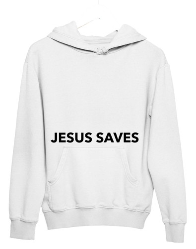 Unisex Christian Hoodie Jesus Saves Hooded Sweatshirt