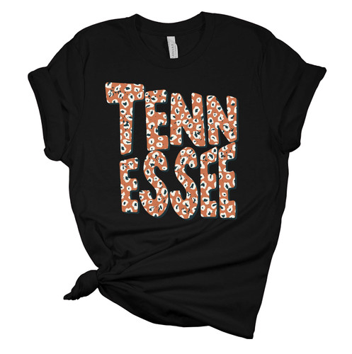 Womens Tennessee Tshirt Football Orange Leopard Print Team Name Tennessee Short Sleeve T-shirt Graphic Tee Womens Tennessee Tshirt Football Orange Leopard Print Team Name Tennessee Short Sleeve T-shirt Graphic Tee