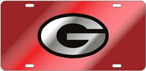 Craftique Georgia Bulldogs Red Silver/Black G Laser Cut License Plate Craftique Georgia Bulldogs Red Silver/Black G Laser Cut License Plate