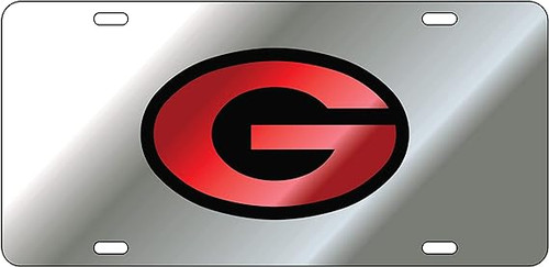 Craftique Georgia Bulldogs Laser Cut Silver with Black and Red G License Plate Craftique Georgia Bulldogs Laser Cut Silver with Black and Red G License Plate