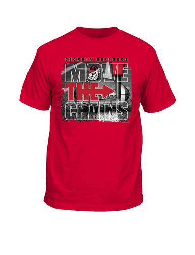 New World Graphics UGA KIDS Move Chains Short Sleeve Graphic T-Shirt
