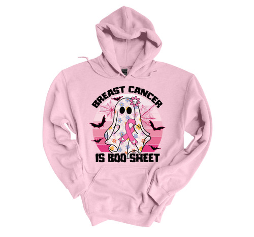 Womens Halloween Themed Breast Cancer Awareness Hoodie Breast Cancer Is Boo Sheet Ghost Hooded Sweatshirt Womens Halloween Themed Breast Cancer Awareness Hoodie Breast Cancer Is Boo Sheet Ghost Hooded Sweatshirt