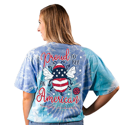 Simply Southern Proud to Bee an American Short Sleeve T-Shirt