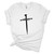 Womens Christian Tshirt Nail Cross Jesus Christian Short Sleeve T-shirt Graphic Tee