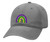 Mardi Gras Boho Rainbow Embroidered Twill Baseball Cap Hat with Adjustable Metal Buckle Back