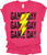 Trenz Shirt Company Lightning Softball Stacked Game Day Womens Short Sleeve T-shirt