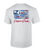 Droppin Drake Mens USA Duck Call Flag Red White & Blue Red Lettering Mens Short Sleeve T-Shirt