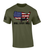 Patriot Pride Mens Distressed USA Flag Outline Drill Baby Drill Oil Rig Short Sleeve T-Shirt