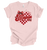 Trenz Shirt Company Women's Valentine's Cupid's Mama Checker Heart Short Sleeve T-Shirt