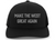 Trenz Shirt Company Mens Snapback Trucker Hat - Embroidered Make The West Great Again, Mesh Back Design